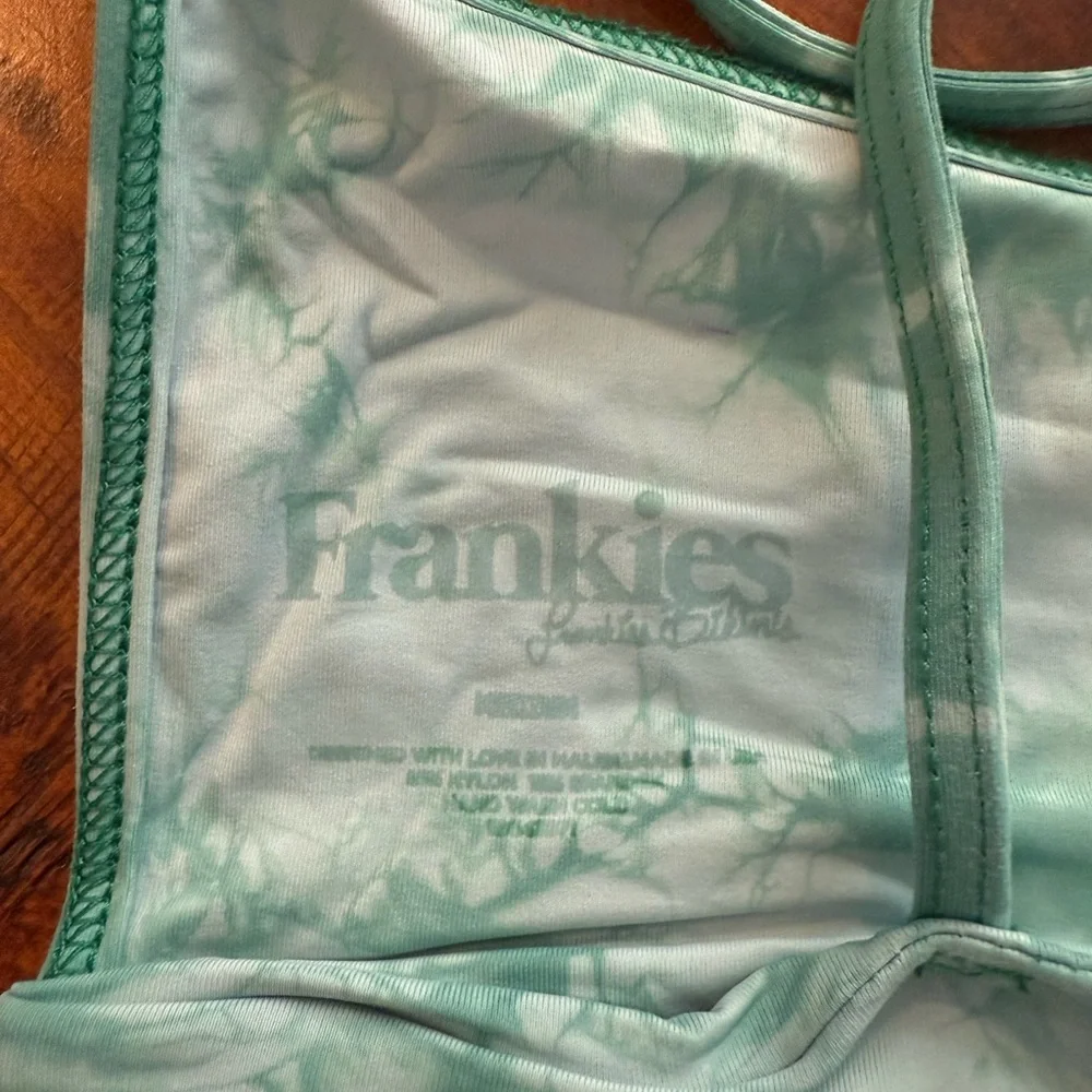 Frankie’s Bikinis Teal Tie-Dye Bikini Set - Picture 4 of 4